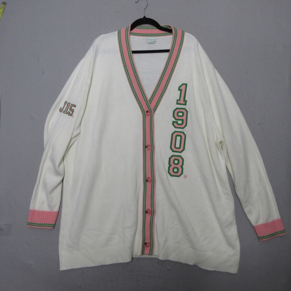 Ivy Storehouse Cardigan 4XL AKA Alpha Kappa Alpha 1908 Pink Green Sorority